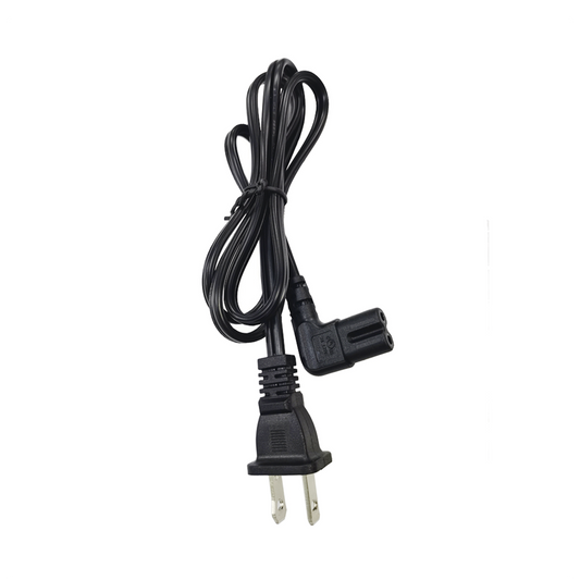 Cable de Alimentación Eléctrica para 120-240 Vca / 1 Metro (3.28 Pies) / 2 Clavijas Tipo Americano / Conector en Forma Tipo L