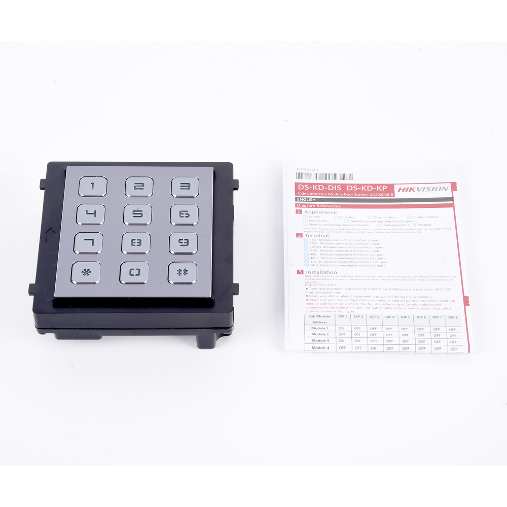 Módulo de Teclado para Frente de Calle Modular / Desbloqueo de Puerta Mediante Código / Llamada a monitor.