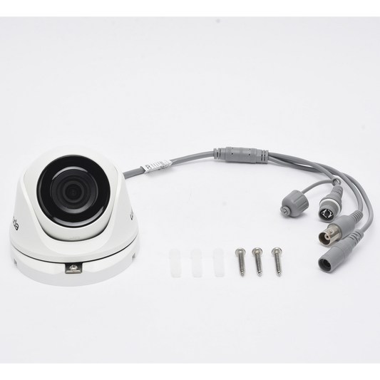 Turret TURBOHD 5 Megapíxel / 85° de Visión / Lente 2.8 mm / Exterior IP66 / IR EXIR 20 mts / TVI-AHD-CVI-CVBS / Metal