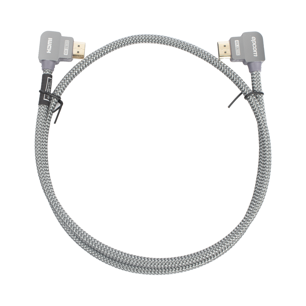 Cable HDMI Ángulo 90° | 1 Metro (3.28 Pies) | Alta Definición | Versión 2.0 | Alta Velocidad 18Gbps | 4K@60Hz |