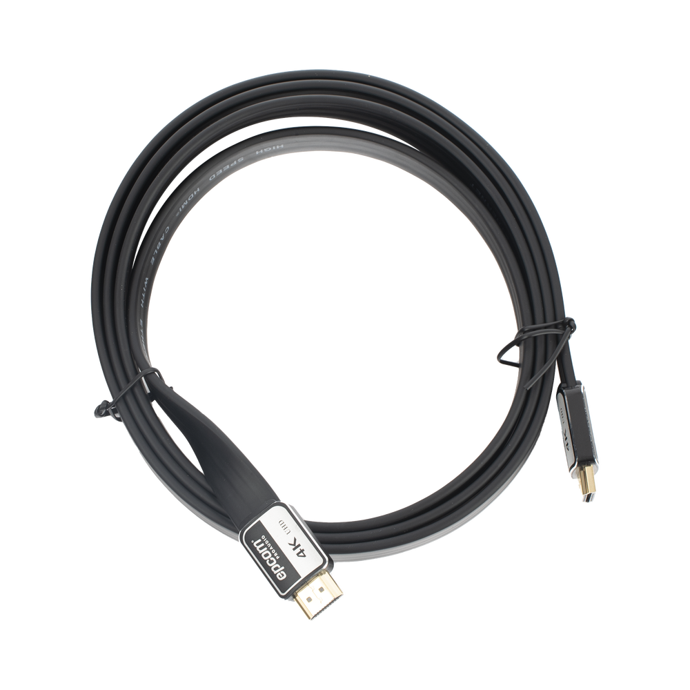 Cable HDMI de 1.8 Metros (5.91 Pies) | Alta Definición | Versión 2.0 | Alta Velocidad 18Gbps | 4K@60Hz | Conectores Chapados en Oro | Tipo Plano