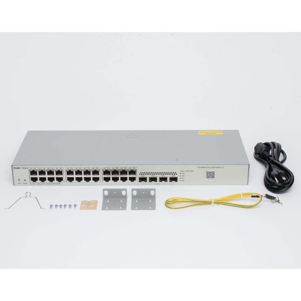 Switch Administrable L2, 24 Puertos Eth 1G, 4 puertos SFP 1G, Administración Remota en la Nube.