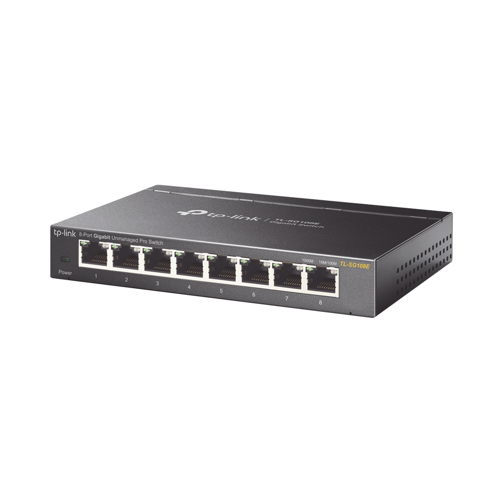 Switch Escritorio Easy Smart de 8 puertos 10/100/1000 Mbps / IGMP para Vigilancia / Calidad en el Servicio (QoS) / Gestión GUI