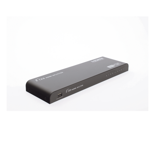 Splitter HDMI 4K de 1 Entrada a 8 Salidas (Simultaneas) | Soporta 4K×2K | Ajuste de resoluciones EDID | HDR | HDMI 2.0 | HDCP 2.2 | Permite mezclar pantallas en 4K y 1080P