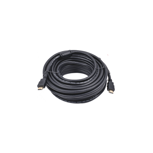 Cable HDMI de 20 Metros (65.62 Pies) (High Speed) / Resolución 4K / Soporta Canal de Retorno de Audio (ARC)/ Soporta 3D / Blindado para Reducir Interferencia / Chapado en Oro / Alta Resistencia y Durabilidad.