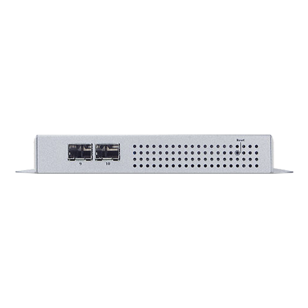 Switch Industrial PoE Administrable de Pared Capa 2, 8 Puertos Gigabit PoE 802.3at y 2 Puertos 100/1000X SFP