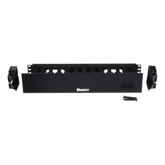Organizador de Cables Horizontal PatchLink, Sencillo (Solo Frontal), Con Tapa Extendida, Para Rack de 19in, 2UR