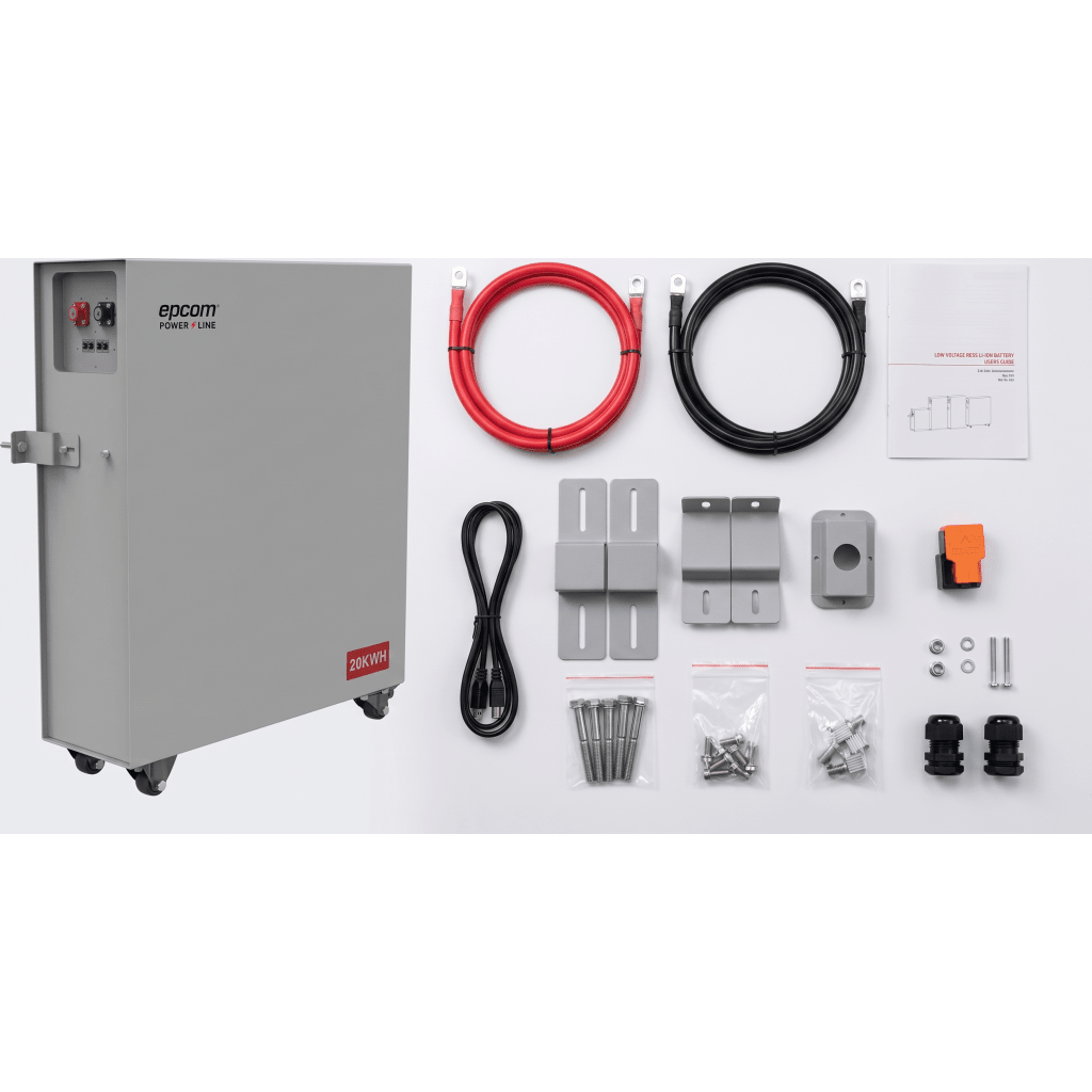 Batería de Litio Hierro Fosfato (LiFePO4) de 20 kWh, 51.2 Vcc, 392 Ah, Outdoor, Instalación en piso