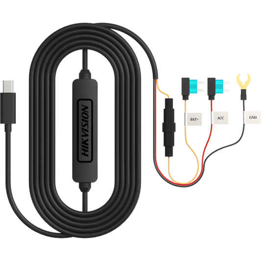 Adaptador Buck DC-DC / Entrada 12-24V DC / Salida 5V miniUSB / Protección Baja Tensión 11.3V / Cable 3.4 m (11.2 ft)