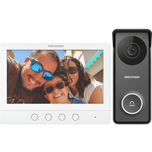 Kit de Videoportero TurboHD con Pantalla LCD a Color de 7" / Frente de Calle para Exterior de Metal / 720p (1 Megapíxel )117° de Visión (Gran Angular)