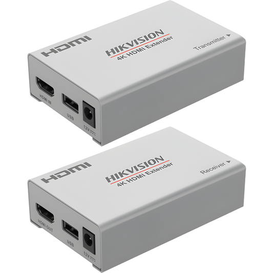 Kit Extensor de Video y Audio HDMI / 4K (3840×2160) a 60 Hz / Hasta 120 m (393.7 ft) con Cat 6 / Cero Latencia / Plug-and-Play / Transmisor y Receptor
