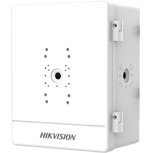 Caja para Videovigilancia para Exterior / Uso en Pared o Poste / IP66 / IK10 / Dimensiones: 387 X 432 X 225 mm / Soporta 3 Dispositivos (PTZ, Bocinas, Cámaras Fijas)