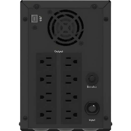 UPS de 3000 VA / 1800 W / Pantalla LCD / Protección Contra Sobrecarga y Descarga / Entrada y Salida 120 VCA / 6 Tomas NEMA 5-15R (Todos con Respaldo)