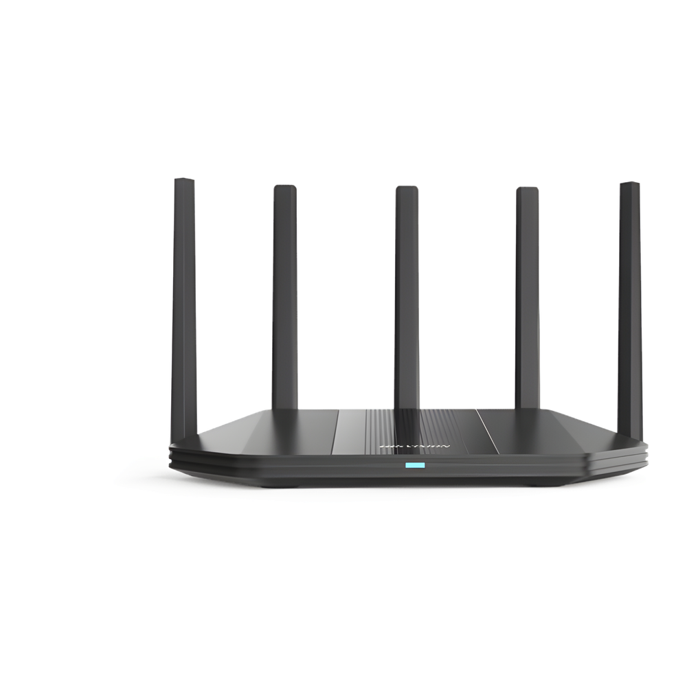 Router Inalámbrico / Wifi 6 / Hasta 1800 Mbps / MESH / Doble Banda AC (2.4 GHz y 5 GHz) / 4 Puertos 1000 Mbps / 5 Antenas Omnidireccional / Interior / Beamforming Optimizado / Administración Gratuita desde la Nube