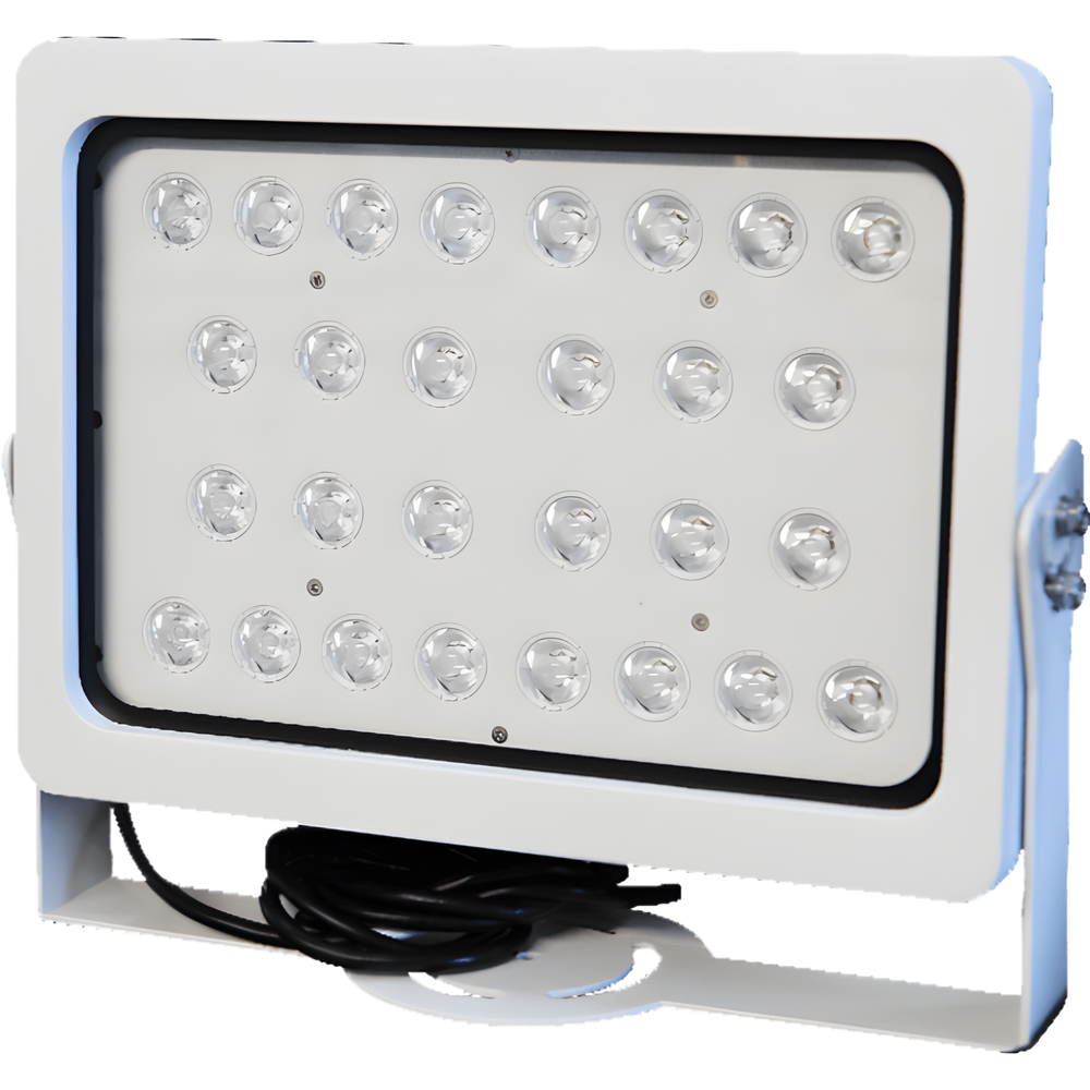 Lampara IR de Luz Estroboscópica / Luz LED Alta Potencia / 28 Lámparas LED / Cuerpo de Aleación de Aluminio / Vidrio Templado / IP66