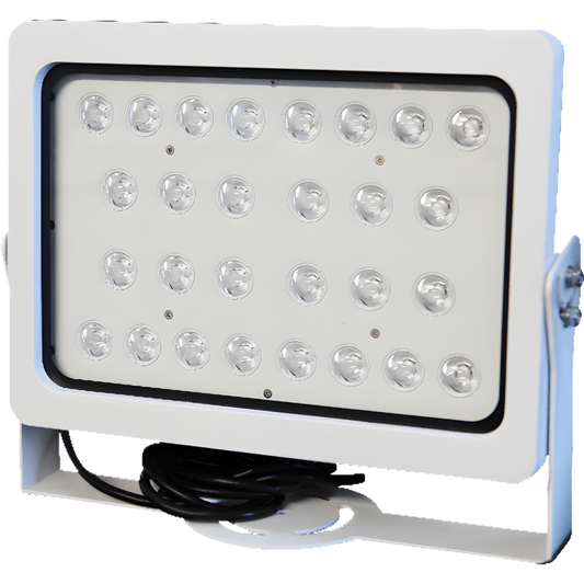 Lampara IR de Luz Estroboscópica / Luz LED Alta Potencia / 28 Lámparas LED / Cuerpo de Aleación de Aluminio / Vidrio Templado / IP66