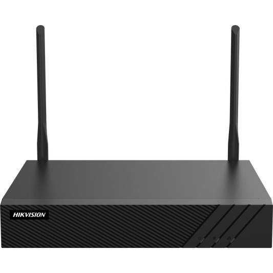 NVR 8 Megapixel (4K) / 4 canales IP / 1 Bahía de Disco Duro / 2 Antenas Wi-Fi / Salida de Vídeo 4K / ACUSENSE
