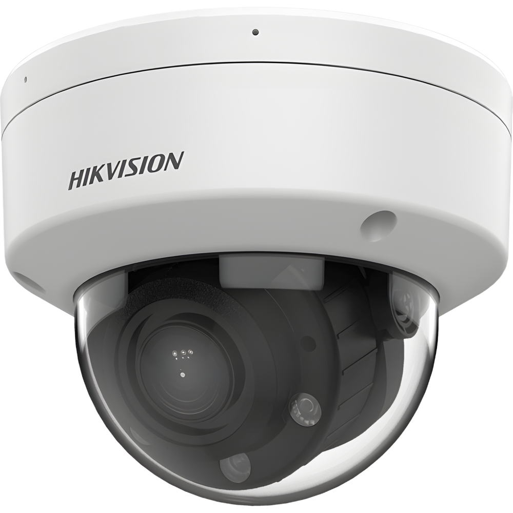 Domo IP 4 Megapíxel / Lente Motorizado 2.8 a 12 mm / Dual Light (30 mts IR + 30 mts Luz Blanca) / Motion Detection 2.0 / Microfono Integrado / Exterior IP67 / IK08 / WDR 120 dB / PoE / Micro SD
