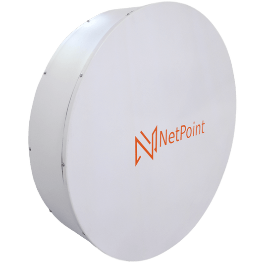 Antena Parabólica MLO de Banda Ultraancha / 4.9-7.2 GHz / Ganancia 30 dBi / Dual Slant 45°-90° / 2 ft (60 cm) / Conector Dual N-Hembra / Incluye Jumper N a RPSMA / Radomo de Fibra de Vidrio