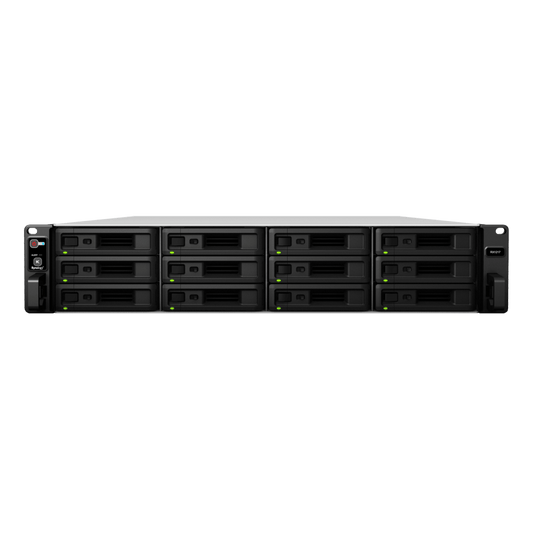 Unidad de Expansión Synology RX1217/RX1217RP | 12 Bahías de Disco | Compatible con SATA 3.5” y 2.5” | Expansión de Volumen en Línea | Fuentes de Alimentación Redundantes (RX1217RP) | Administración con