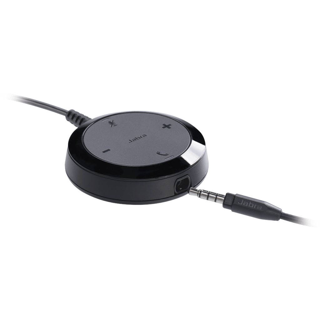 Jabra Evolve 30 II Duo MS con conexión USB C/A y 3.5mm, micrófono con cancelación de ruido y controlador en el cable con botones e indicadores LED (5399-823-369))