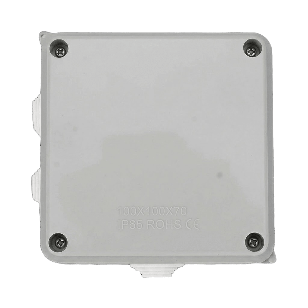 Caja de Conexiones Impermeable IP65, 7 Entradas, Dimensiones 100 x 100 x 70 mm, para Instalaciones Industriales, Comerciales y Residenciales, Incluye Tornillería para su Instalación