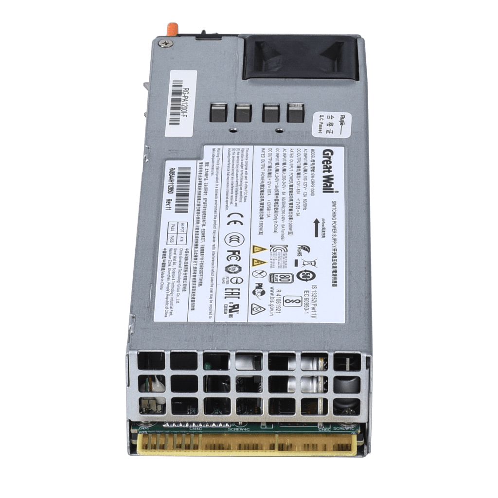 Fuente de Energía Modular, proporciona hasta 1200 Watts para Switches Data Center Ruijie Networks