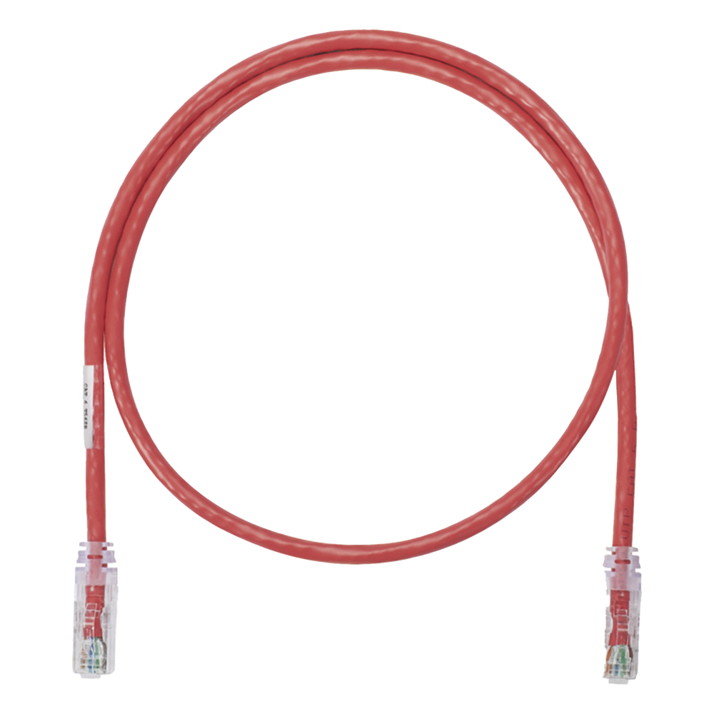 Cable de Parcheo UTP Categoría 6, con Plug Modular en Cada Extremo - 0.3 Metros (1 Pie) - Rojo