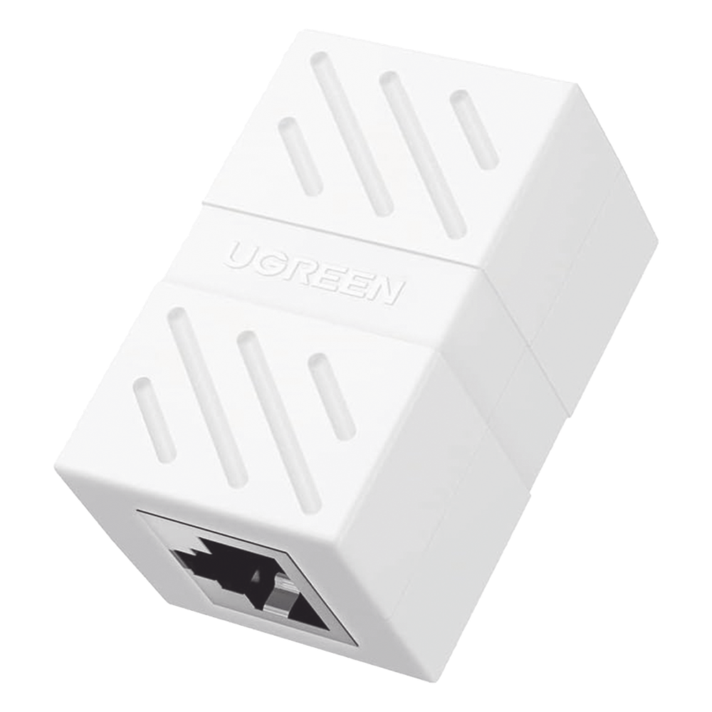 Acoplador (Extensor de Cable Ethernet RJ45 a RJ45) | 1000Mbps | Compatibilidad con Cat7 Cat6A Cat6 Cat5e | Compatible con POE | Ignífugo | ABS | Color Blanco