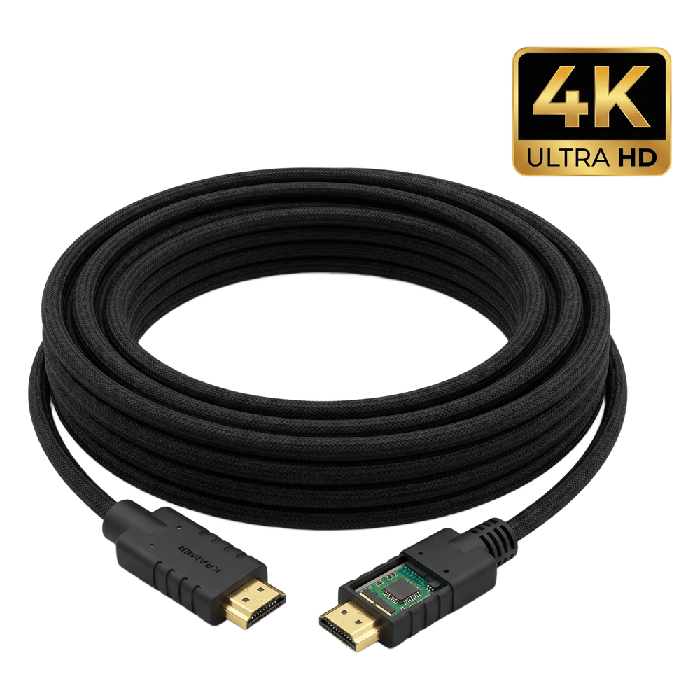 Cable HDMI Activo 4K a 60Hz | HDR, Triple Blindaje, K-Lock | CA-HM (20 mts / 66 ft)