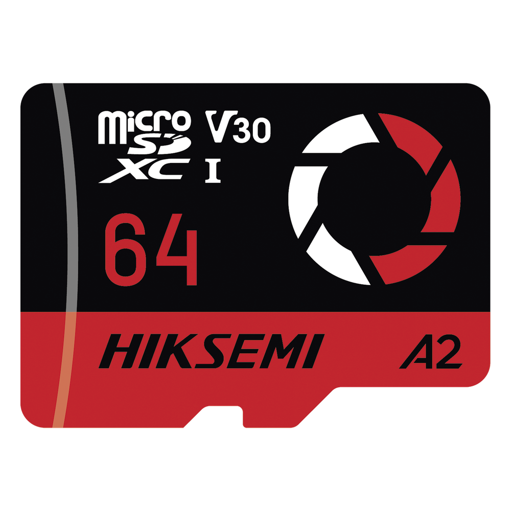 Memoria microSD / 64 GB / 180 MB/s Lectura / 150 MB/s Escritura / V30 U3 A2 / Para Drones y Cámaras de Acción / HIKSEMI CAPTURE E3