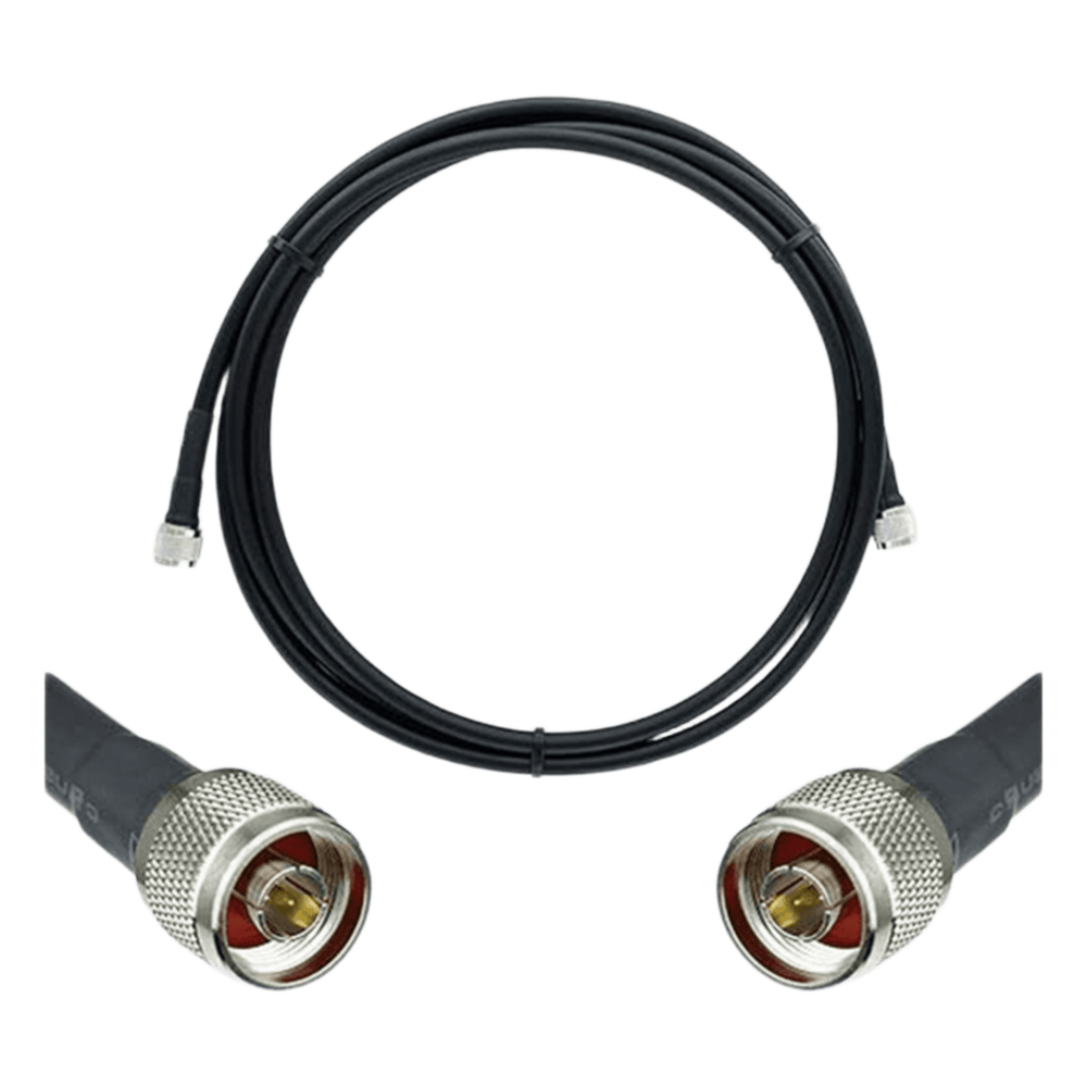Jumper Coaxial de 50 Ohm con Cable Wilson-400 | Conector N Macho en los Extremos | 9.14 Metros (30 Pies) de Longitud.