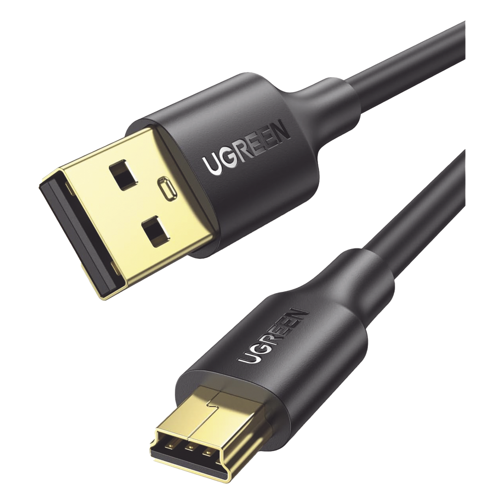 Cable USB-A 2.0 a Mini USB | 1m | Cable de Datos y Alimentación | 480Mps | Chip Inteligente | PVC | Para Discos Duros HDD o SSD, Go-Pro Hero, Mando de PS3, Cámaras Digitales, Reproductores MP3, MP4, etc.