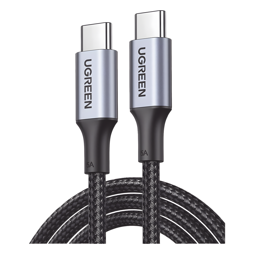 Cable USB-C a USB-C | 3 Metros | Carga Rápida de hasta 100W | Transferencia de datos 480 Mbps | PD3.0 | QC4.0/3.0/2.0 | FPC | AFC | Protección Integrada| Caja de Aluminio | Nylon Trenzado | Amplia Compatibilidad | Color Negro.