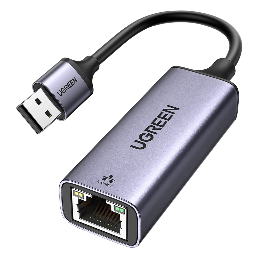 Adaptador de Red USB-A 3.0 a RJ45 /Admite 10/100/1000 Mbps / Caja de Aluminio / Longitud del cable 10 cm