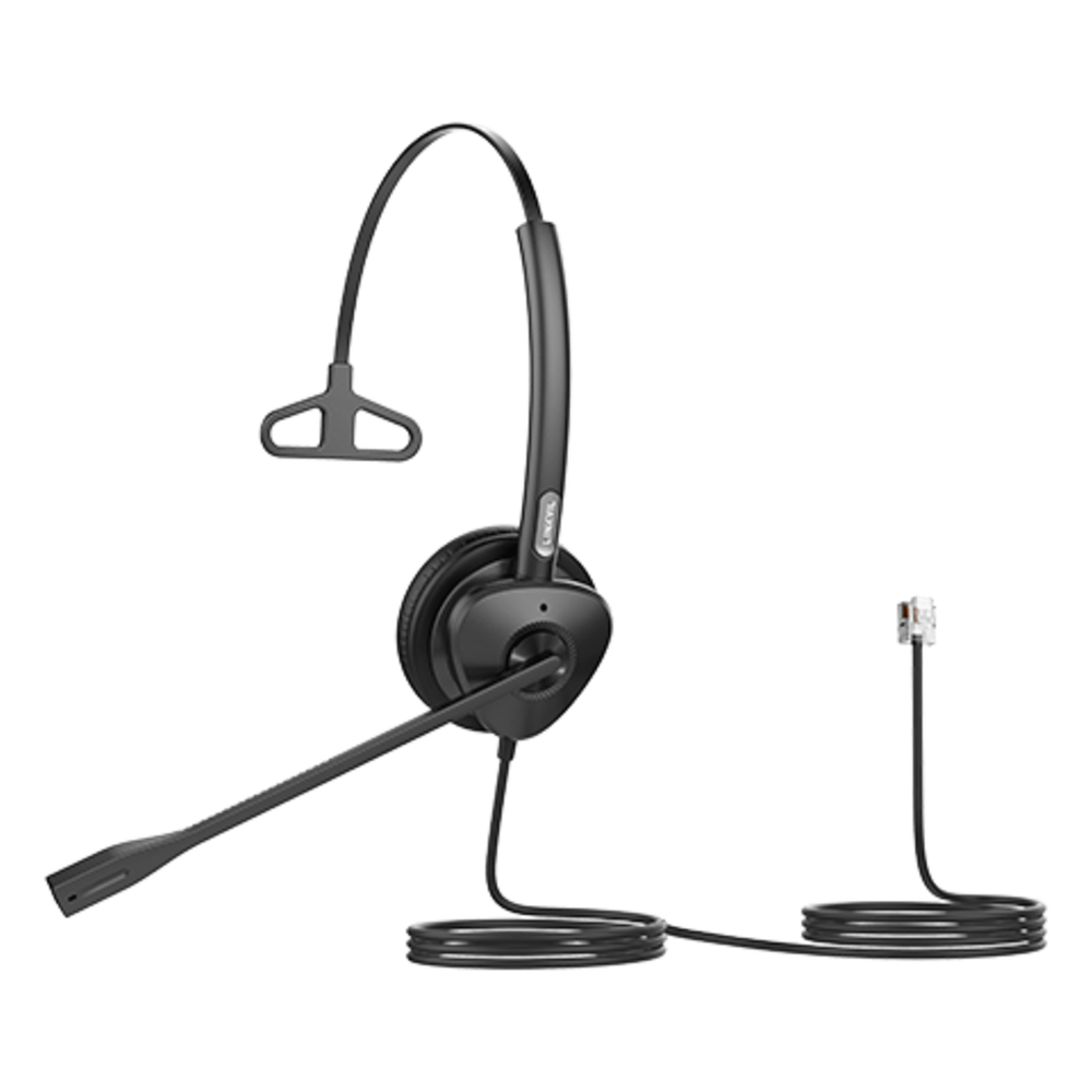 Diadema Monoaural con Audio HD y Brazo Ajustable de 260°, Conexión RJ9 y Sonido de Alta Definición
