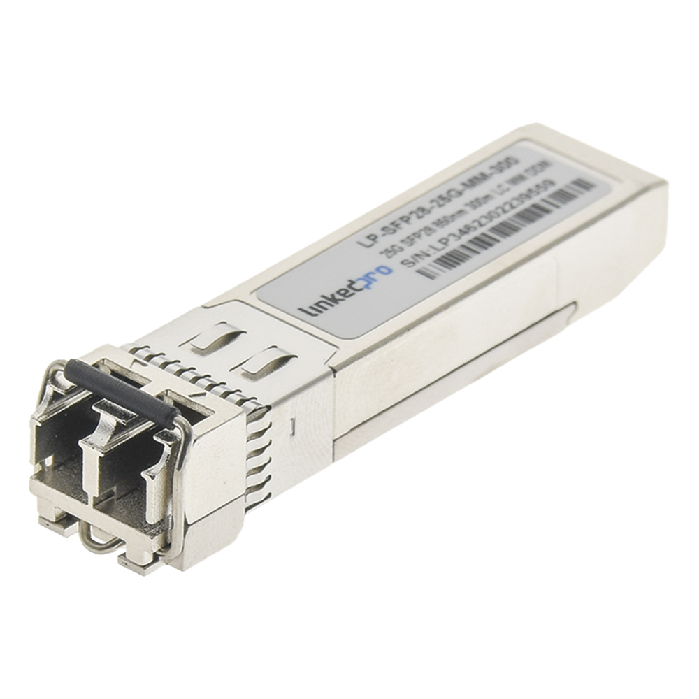 Transceptor Óptico SFP28 (Mini-Gbic) / Multimodo 850 nm / 25 Gbps / 25GBASE-SR / Conectores LC/UPC Dúplex / DDM / Hasta 300 m