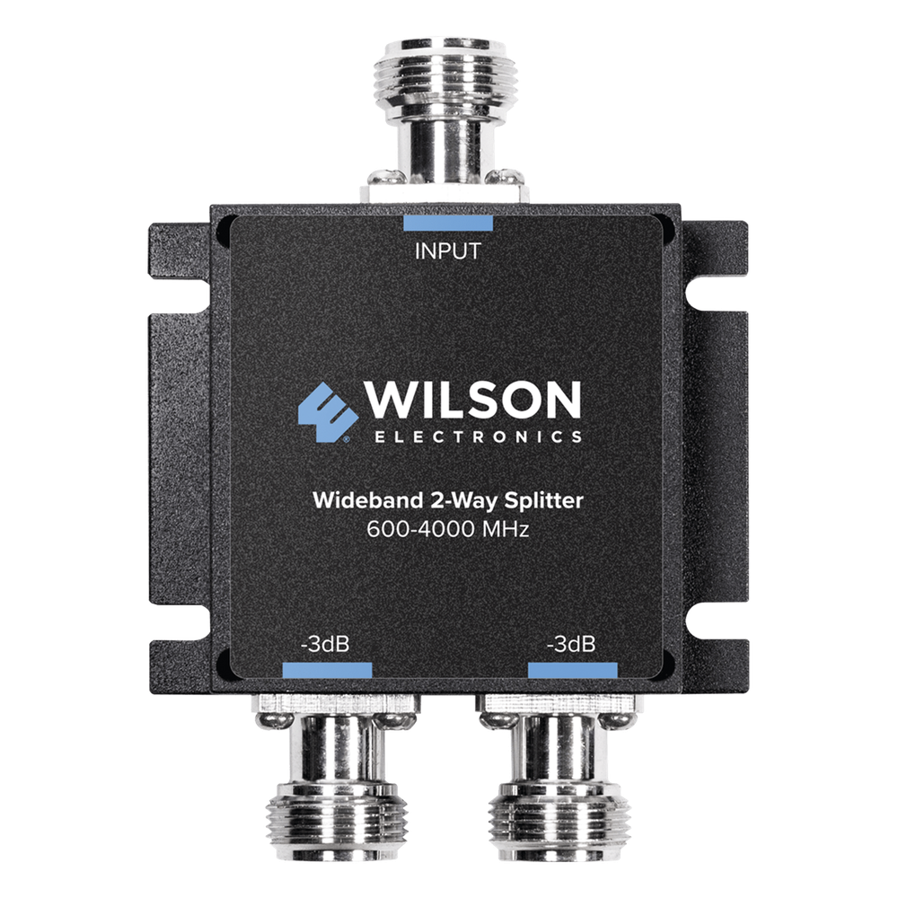 Divisor de potencia (Splitter) de dos vías para 600-4000 MHz.