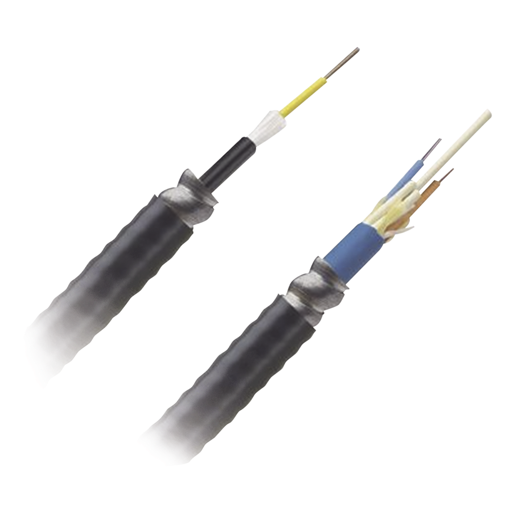 Cable de Fibra Óptica de 12 Hilos, Monomodo OS2, Interior/Exterior, Armada, Loose Tube 250um, OFCR (Riser), Precio Por Metro