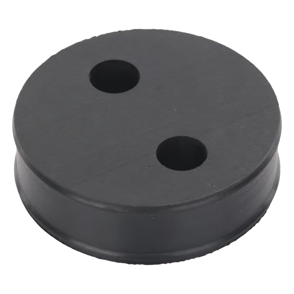Inserto de Caucho de 4" Con Dos Orificios para Cable de 1/2 in