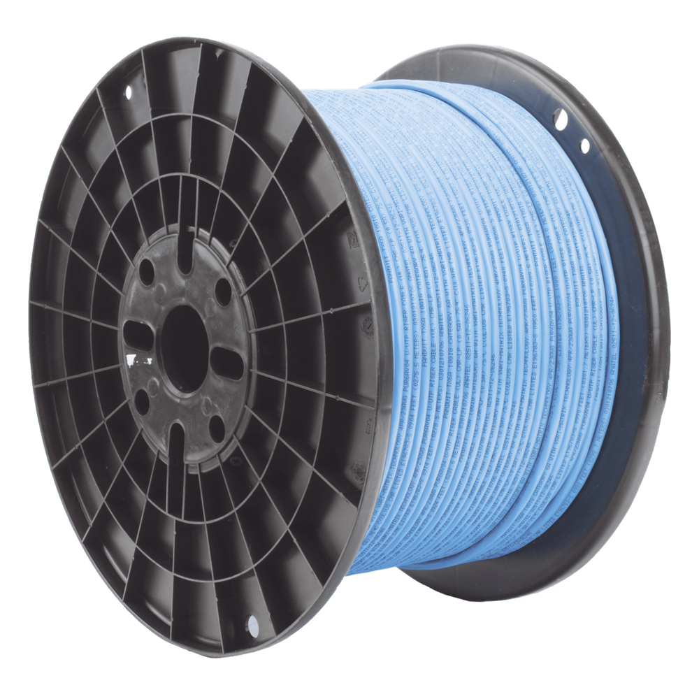 Bobina de Cable UTP de 4 Pares, TX6A™, Cat6A, 23 AWG, CMR (Riser), Color Azul, 305 Metros (1000 Pies)