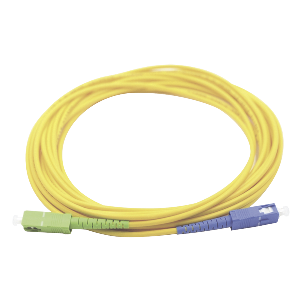 Jumper de Fibra Óptica Monomodo SC/UPC SC/APC Simplex, Color Amarillo 1 Metro (3.28 Pies)
