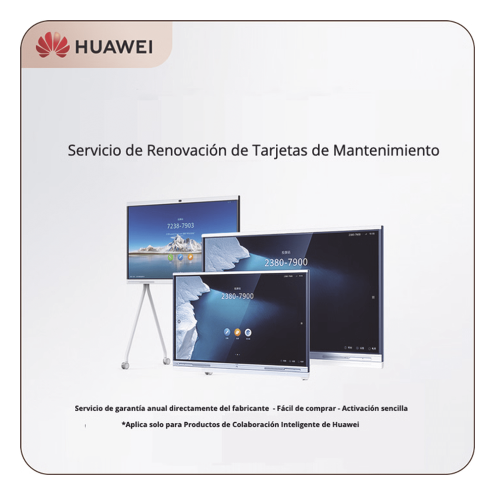 Tarjeta de Servicio de Mantenimiento HiCare RFR por un año para IdeaHub IHB2-65PU, IHB3-65SA y IHB2-65PB