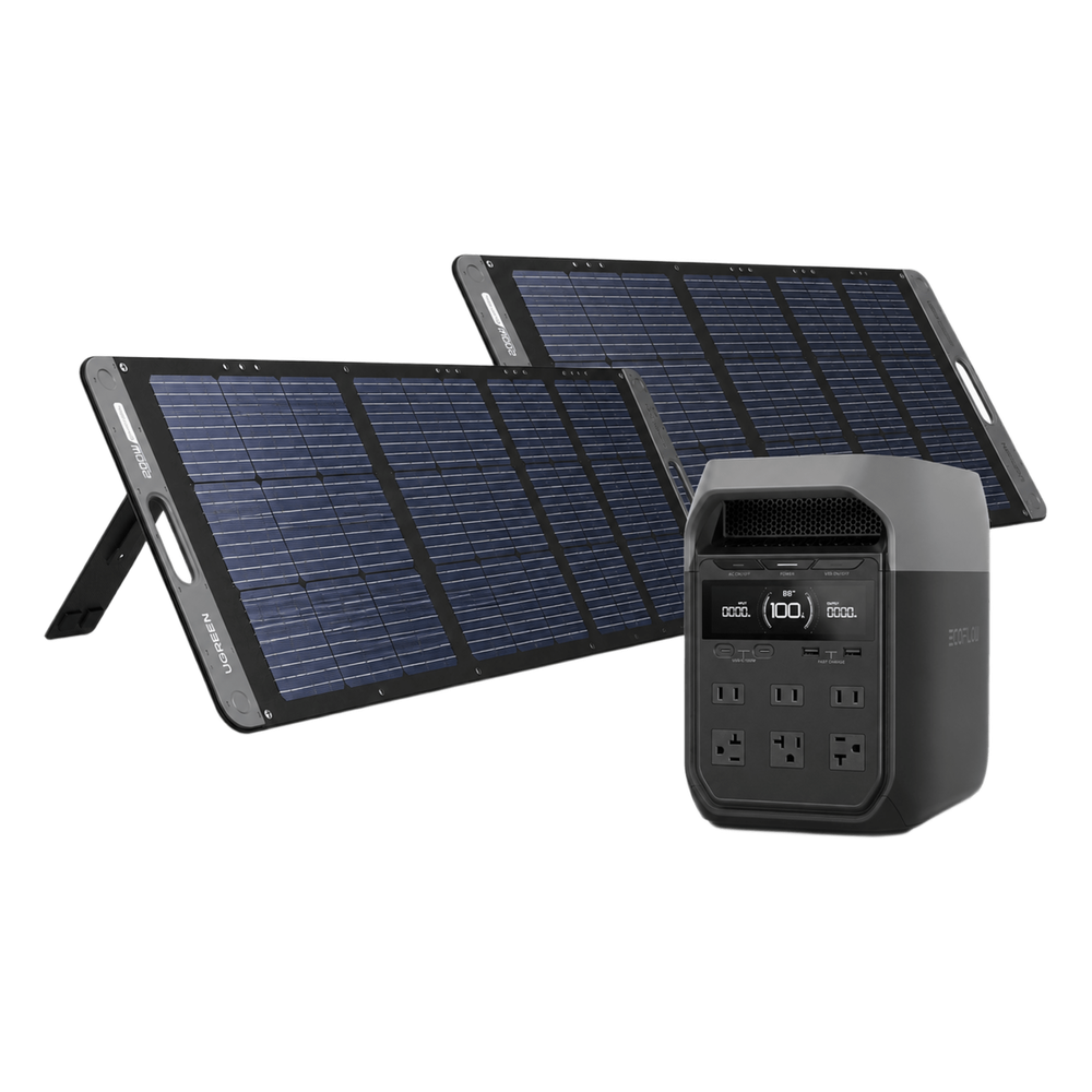 KIT DE ENERGÍA PORTÁTIL ECOFLOW E980 Y PANEL SOLAR 200W