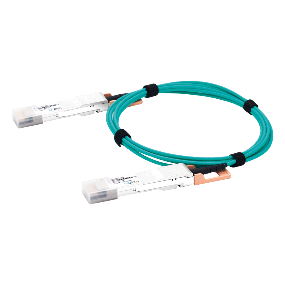 Cable AOC QSFP-DD de 400 Gbps a 400 Gbps / Cable de fibra óptica Activo / Longitud: 2 metros