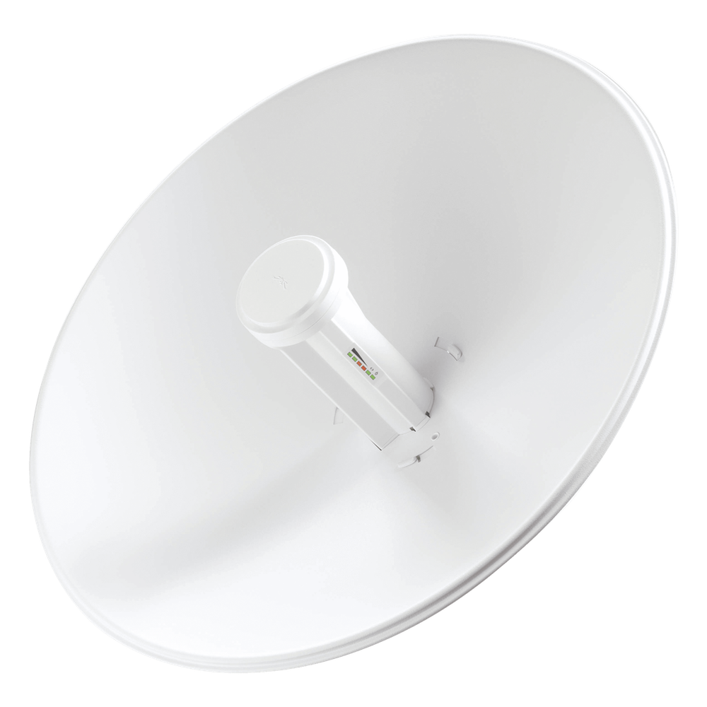 PowerBeam airMAX M2, hasta 150 Mbps, frecuencia 2 GHz (2405 - 2475 MHz) con antena tipo plato de 18 dBi