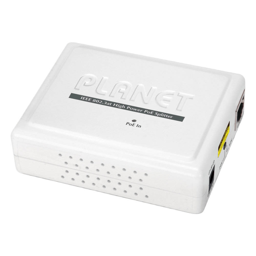 Divisor de Voltaje PoE 802.3at a 12/24 Vcc, Puerto Gigabit 10/100/1000 Mbps