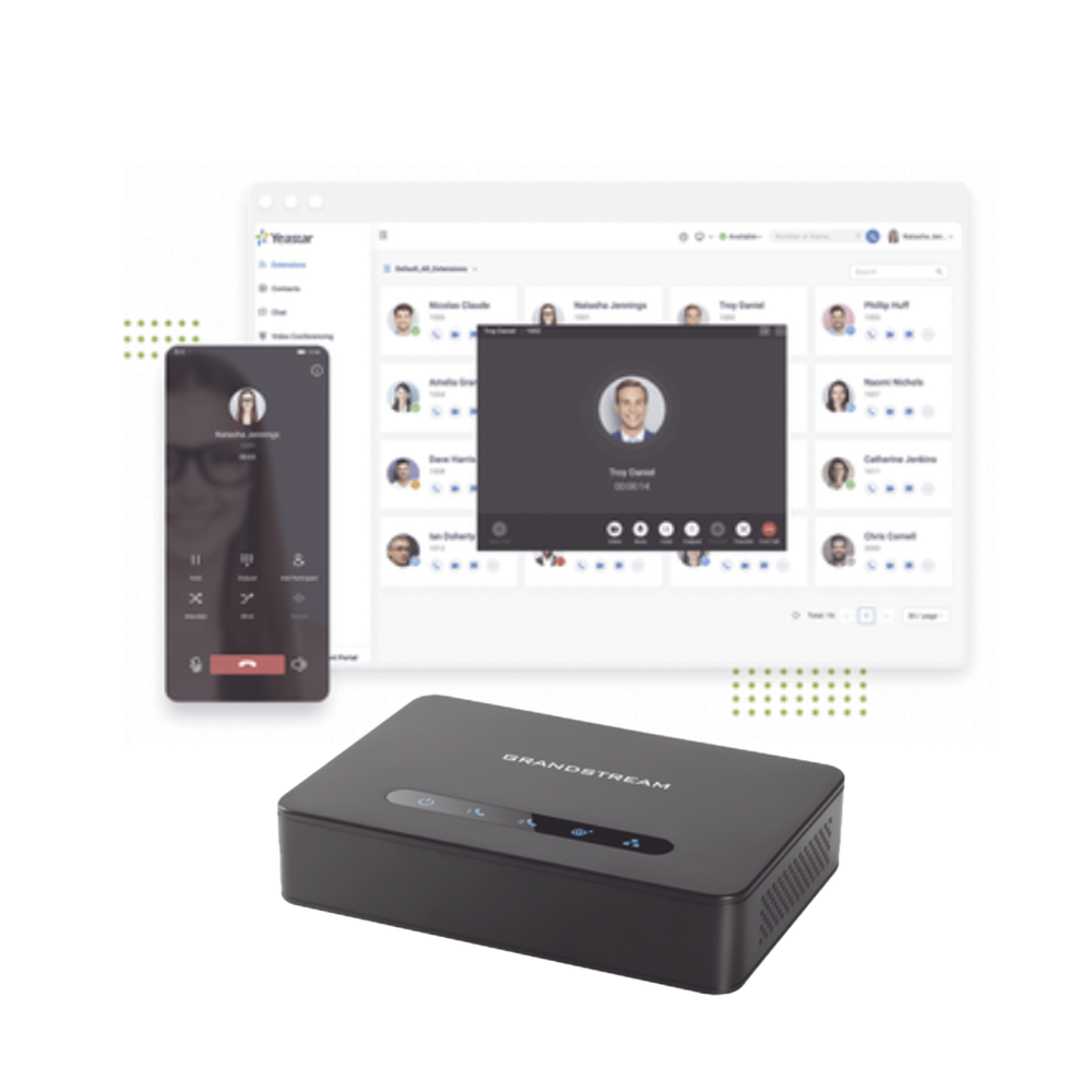 Conmutador Cloud Yeastar, 5 extensiones anuales, Gateway FXO para troncal analoga