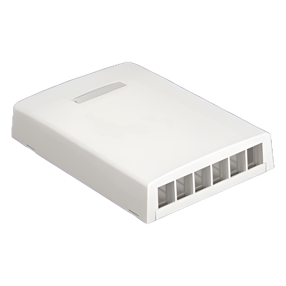 Caja de montaje en superficie para 6 módulos - Blanco