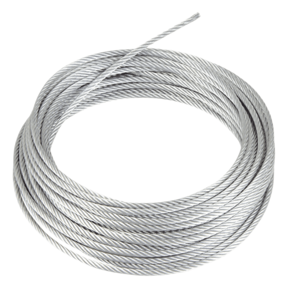 Rollo o carrete de 100 Metros de Retenida de 1/8" de Alta Resistencia, Galvanizado clase A.